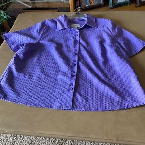 C.J.Banks Purple Button Up Blouse, Size X, in good condition